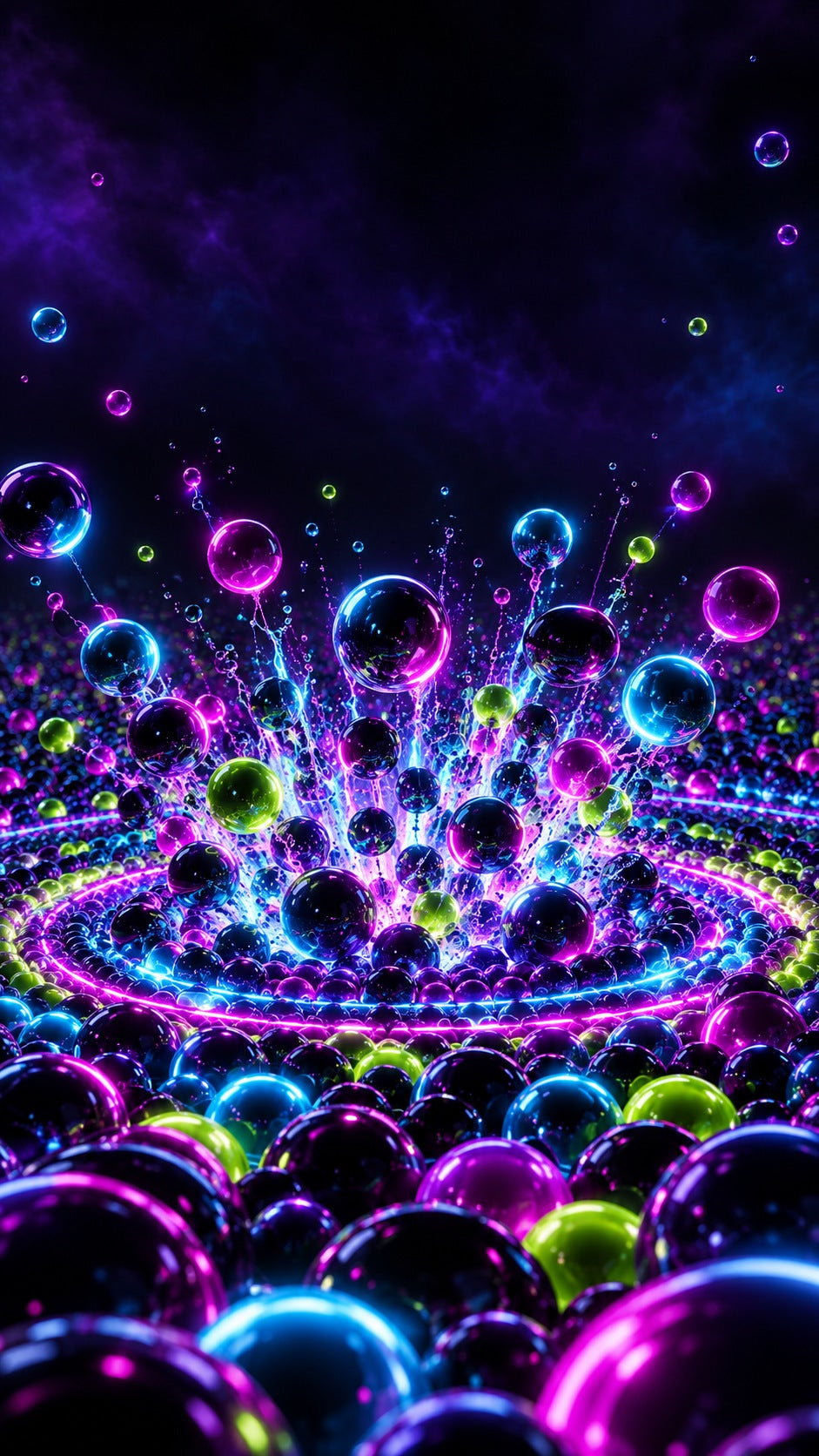 Bass Drop Ball Pit neon phone wallpaper preview