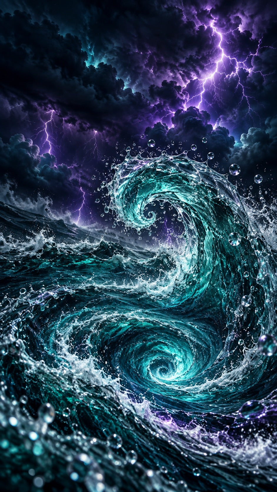 Neon Undertow phone wallpaper preview