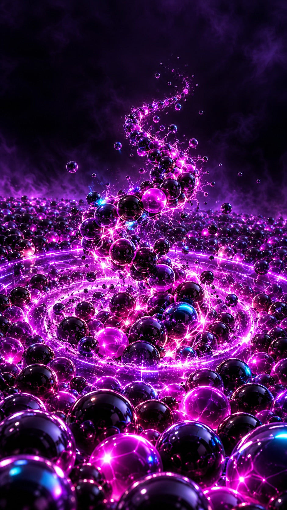 Violet Aftershock neon phone wallpaper preview