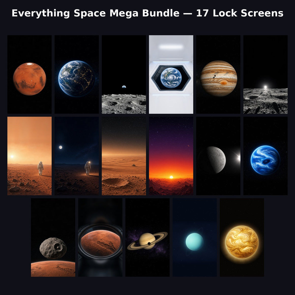 Everything Space Mega Bundle — 17 Lock Screens