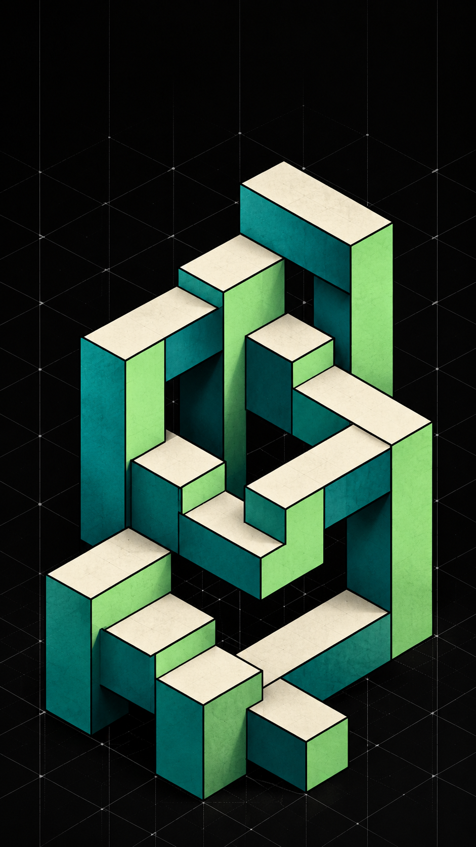 Mindbend — 4 Phone Wallpapers: Paradox Steps static phone wallpaper
