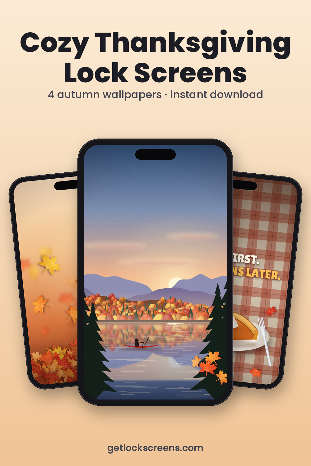 Cozy Thanksgiving Pack — 4 Lock Screens