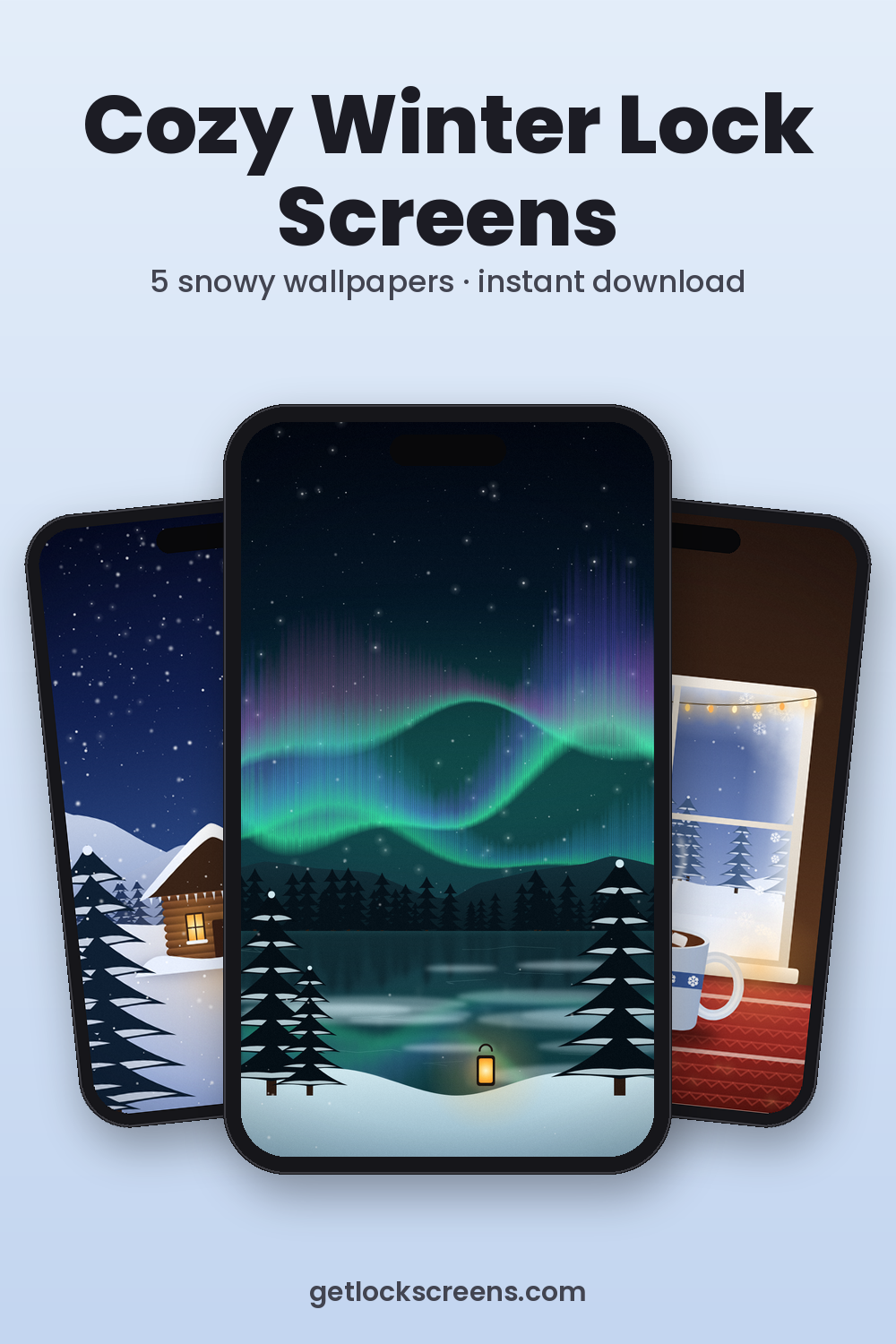 Cozy Winter Pack — 5 Lock Screens
