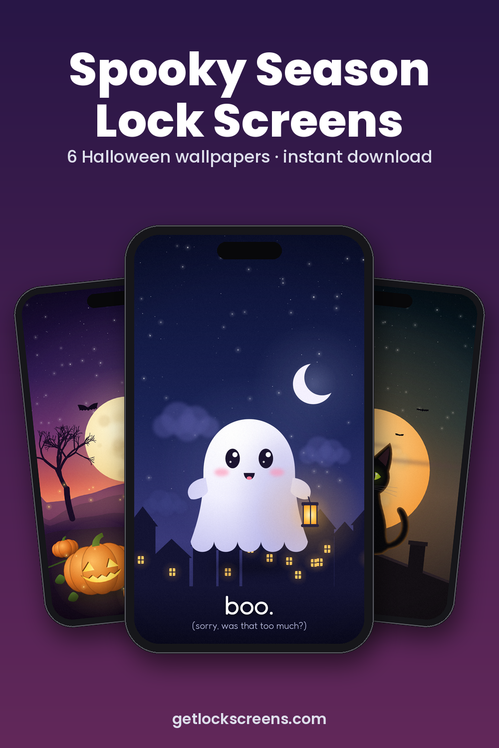 Spooky Season Pack — 6 Lock Screens