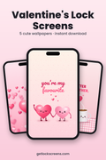 Valentine's Pack — 5 Lock Screens