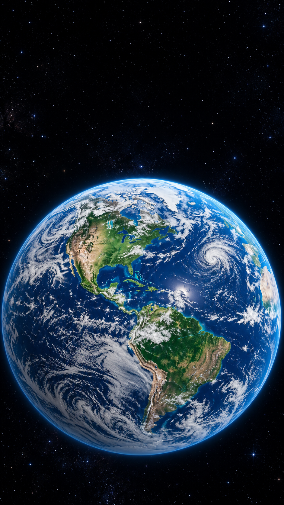 Planetfall Earth — 4 Phone Wallpapers: Blue Marble static phone wallpaper
