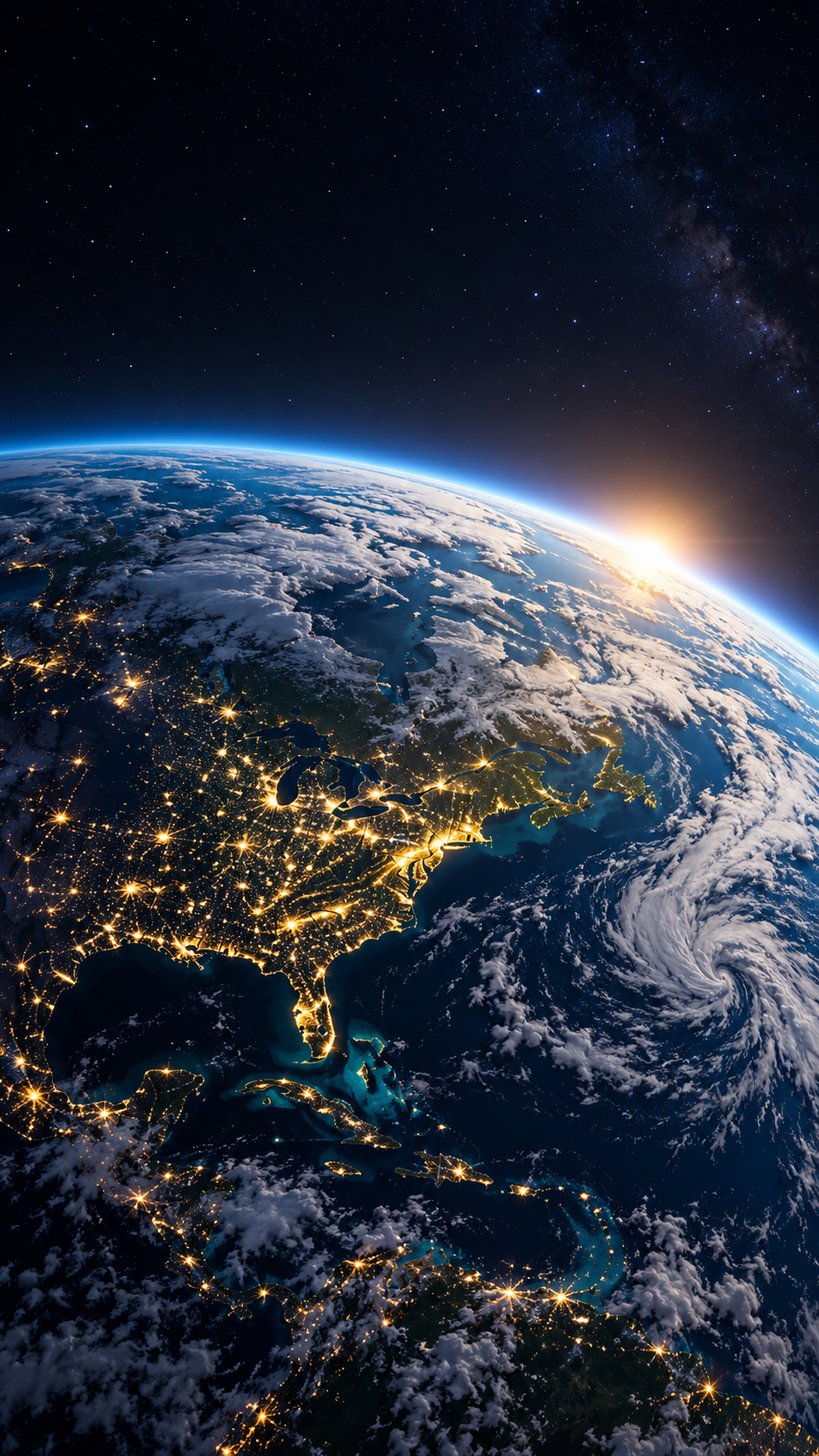 Planetfall Earth — 4 Phone Wallpapers: Nightfall static phone wallpaper