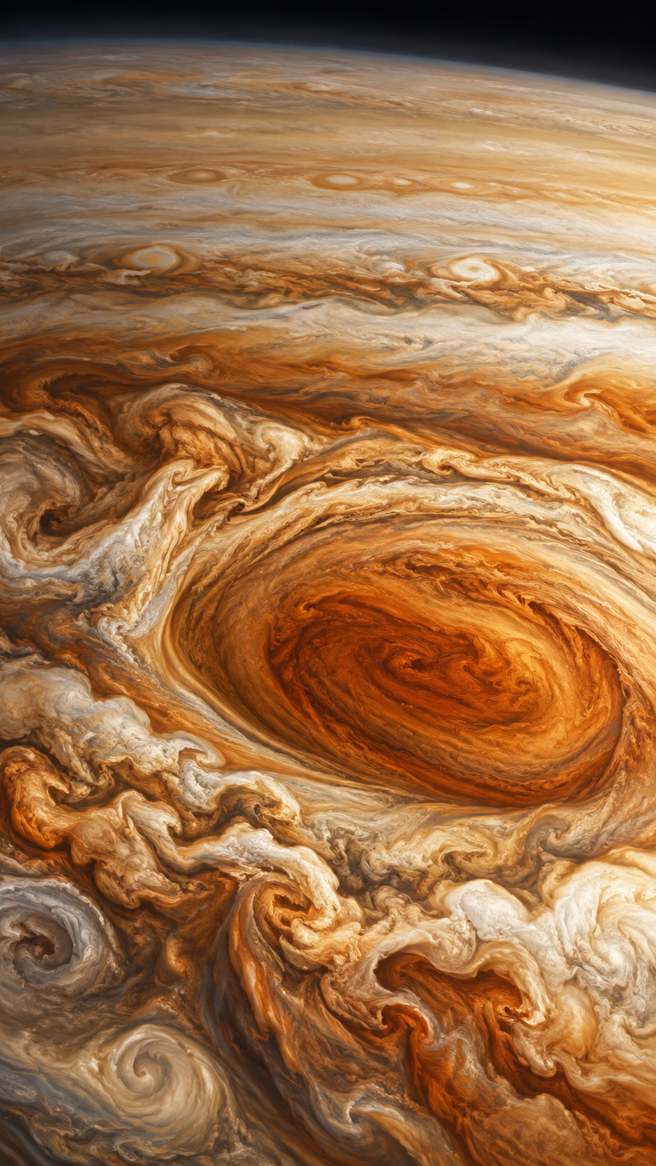 Planetfall Jupiter — 4 Phone Wallpapers: Cloud Cathedral static phone wallpaper