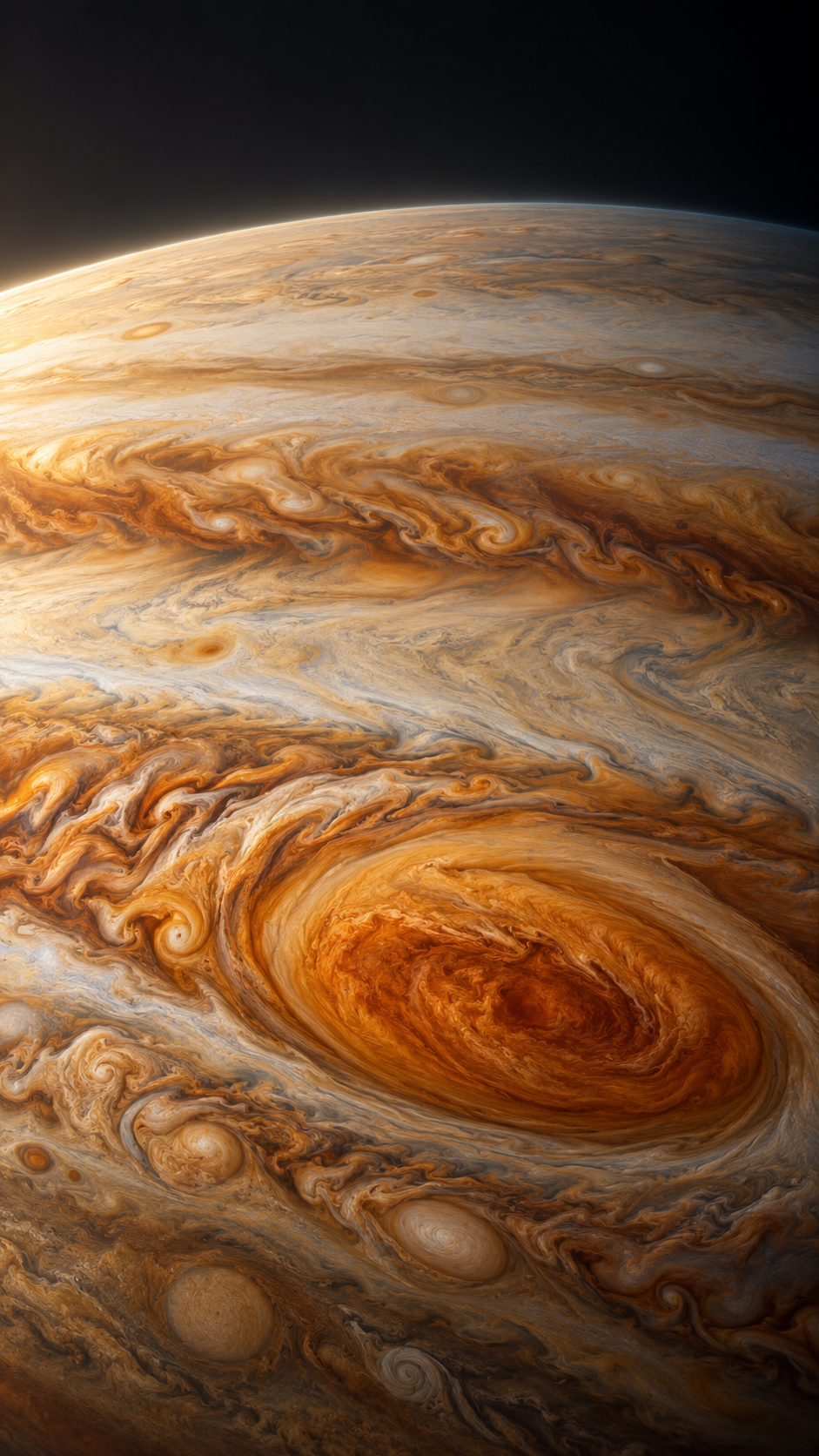 Planetfall Jupiter — 4 Phone Wallpapers: Storm Atlas static phone wallpaper