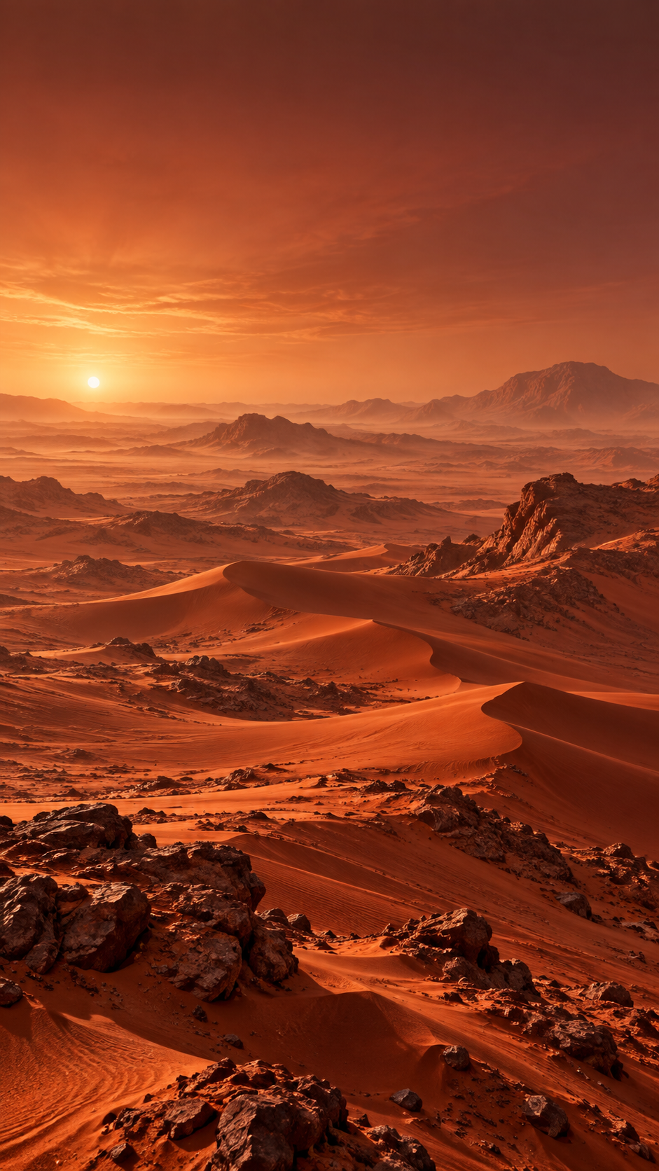 Planetfall Mars — 4 Phone Wallpapers: Dune Sea static phone wallpaper