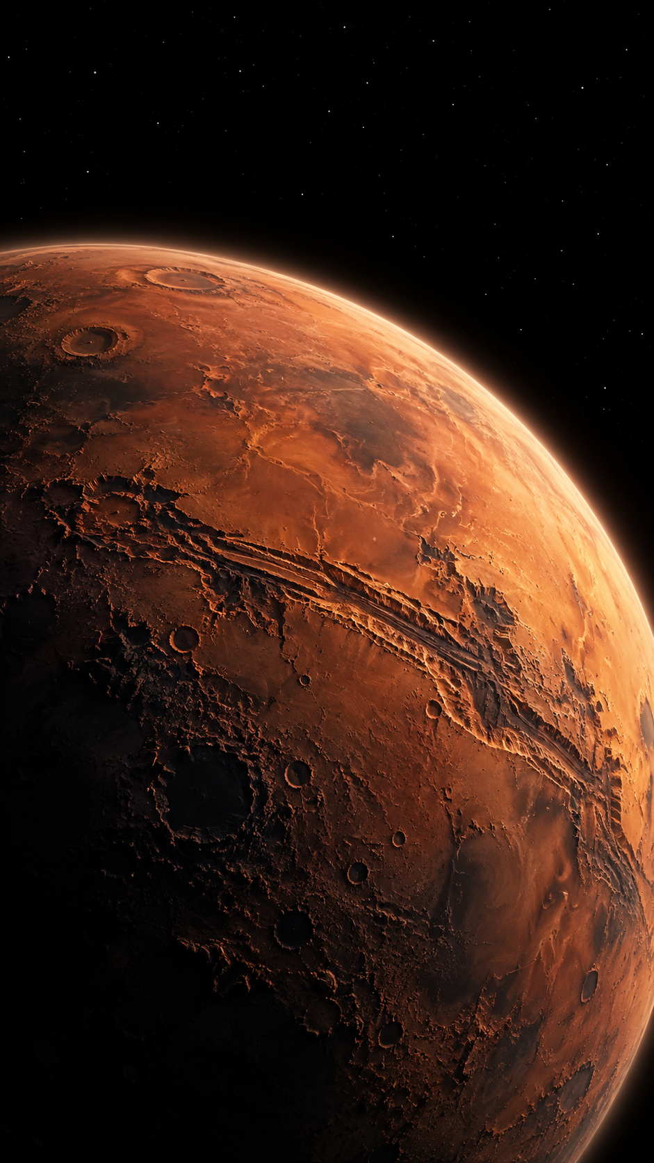 Planetfall Mars — 4 Phone Wallpapers: Rust Crescent static phone wallpaper