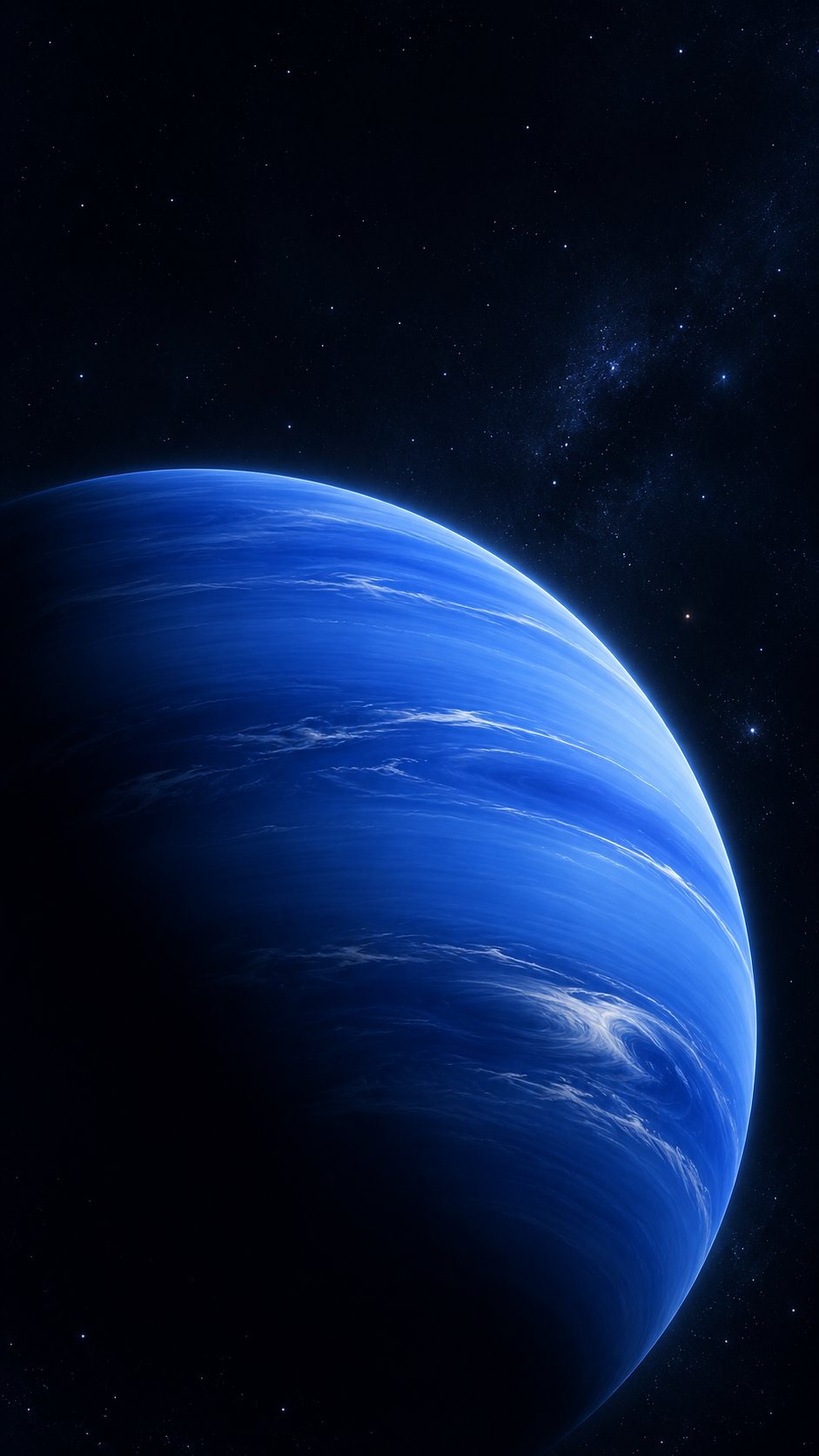 Planetfall Neptune — 4 Phone Wallpapers: Oceanic Crescent static phone wallpaper