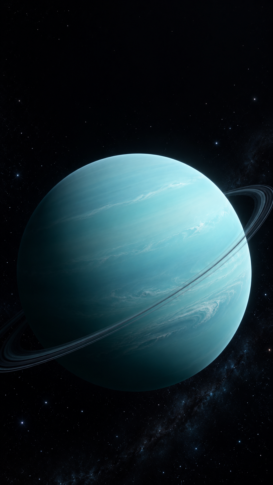 Planetfall Uranus — 4 Phone Wallpapers: Glacial Sphere static phone wallpaper