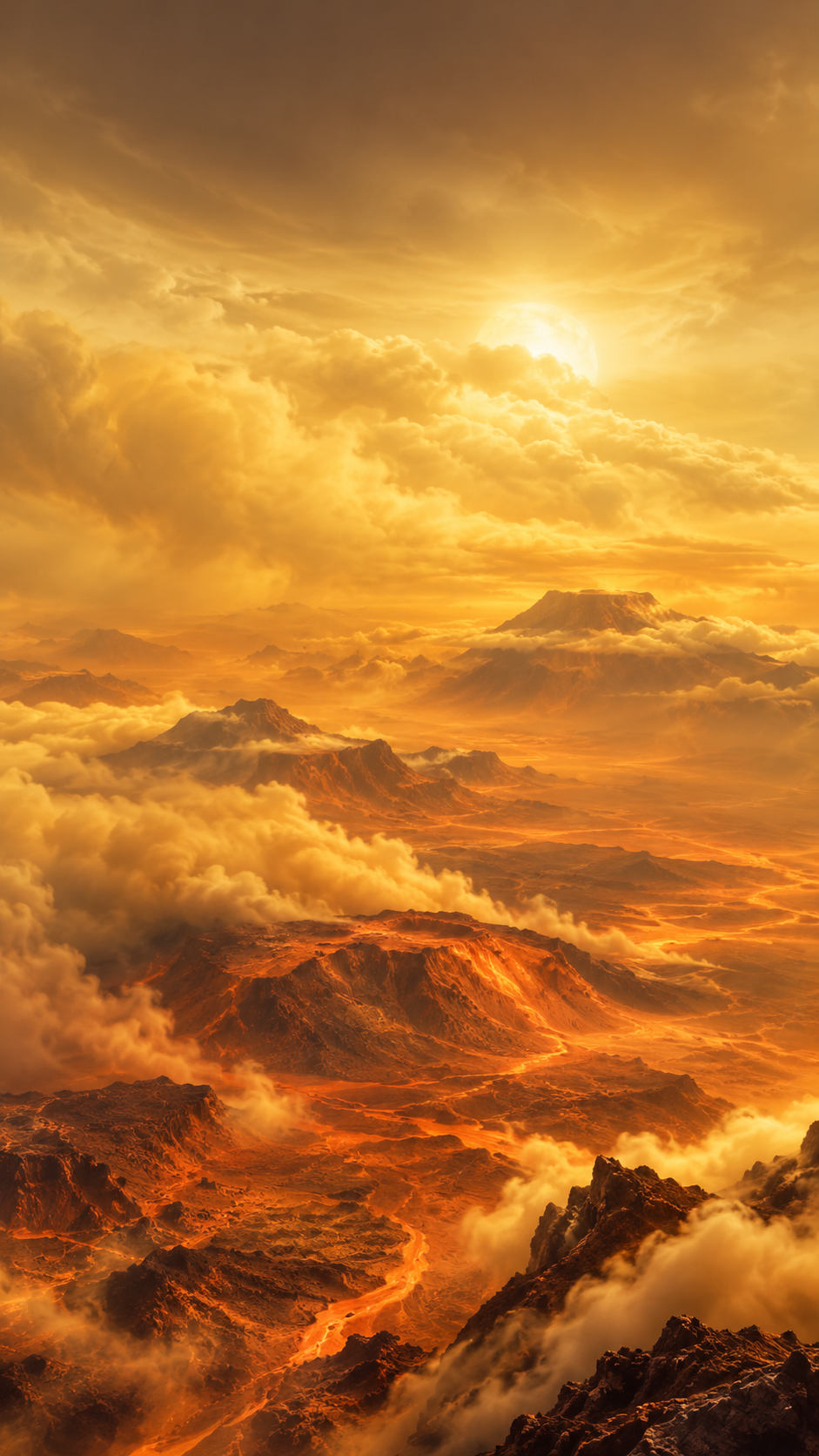Planetfall Venus — 4 Phone Wallpapers: Hidden Surface static phone wallpaper