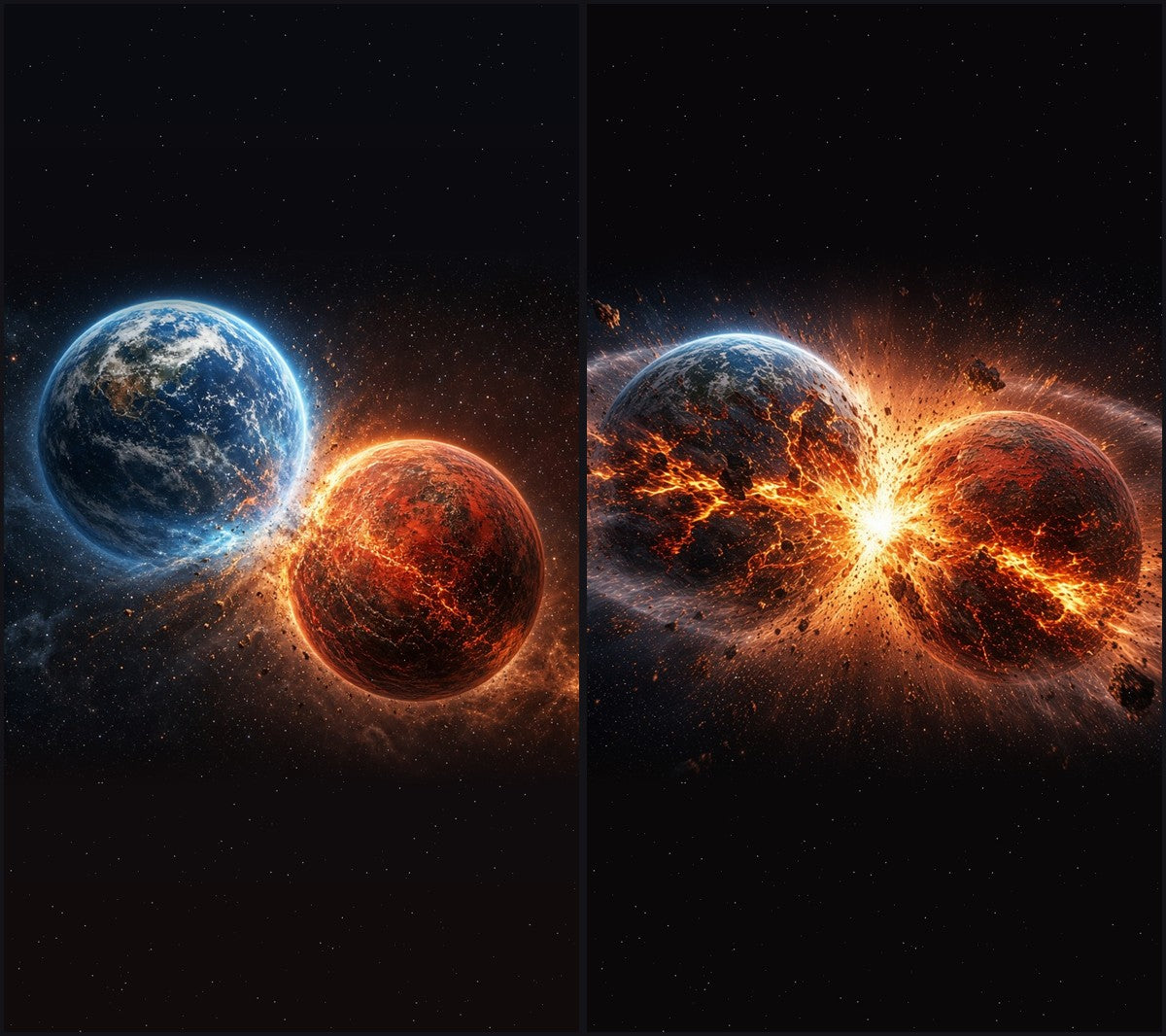 Planets Collide — Lock + Home Screen Pair