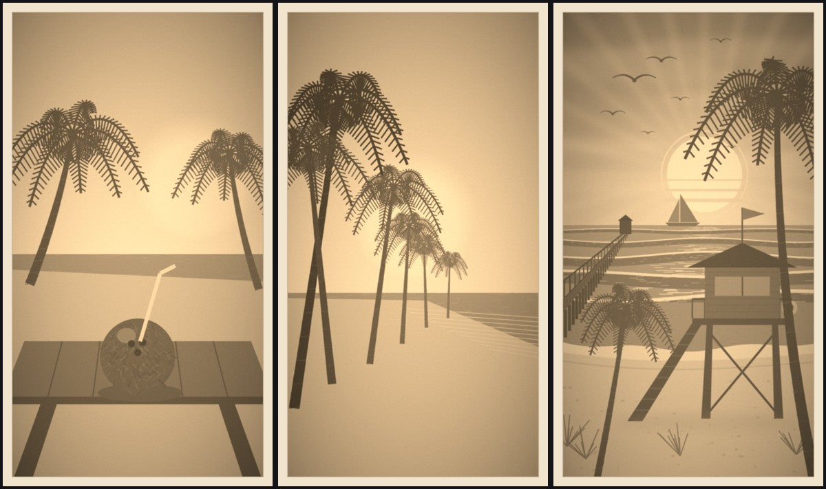 Retro Summer Sepia Pack — 3 Lock Screens