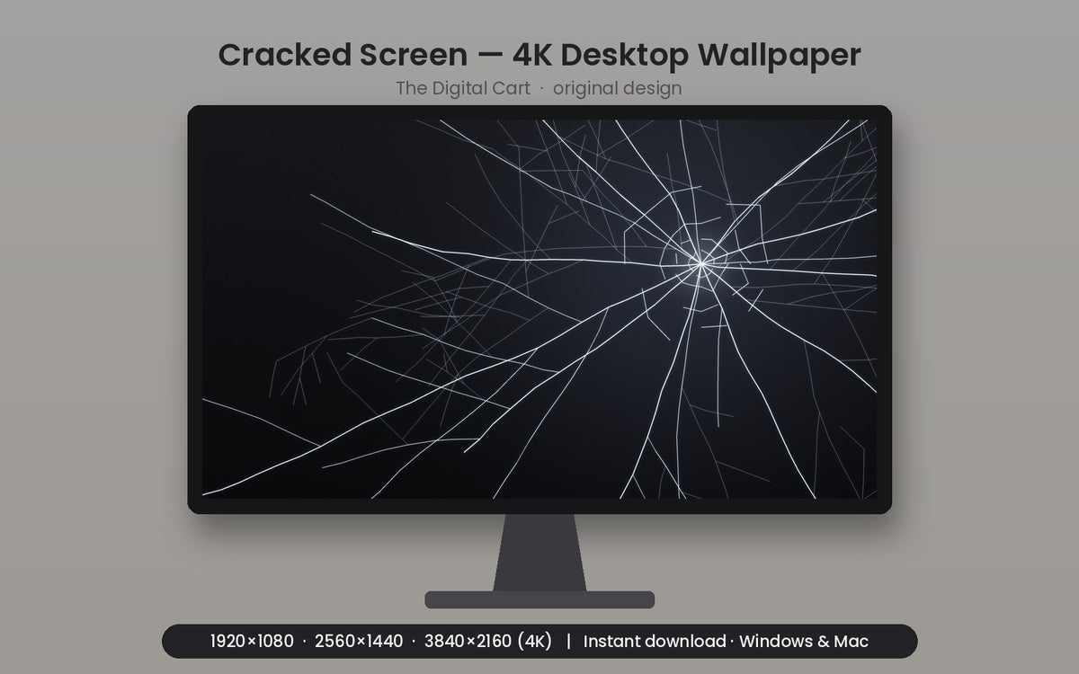 Cracked Screen — Desktop Wallpaper (4K) — artwork preview