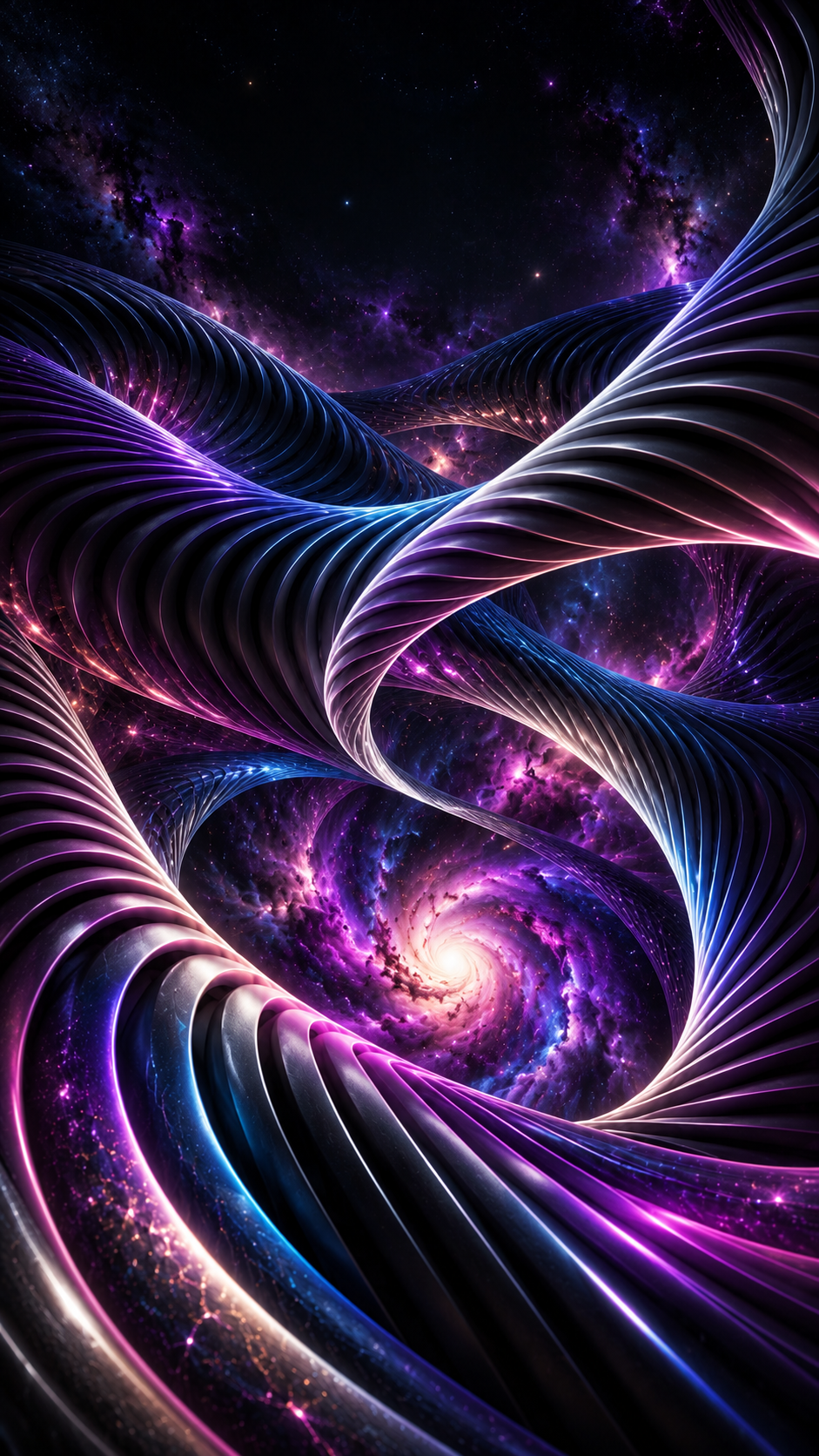 Violet Nebula — Cosmic Rift phone wallpaper